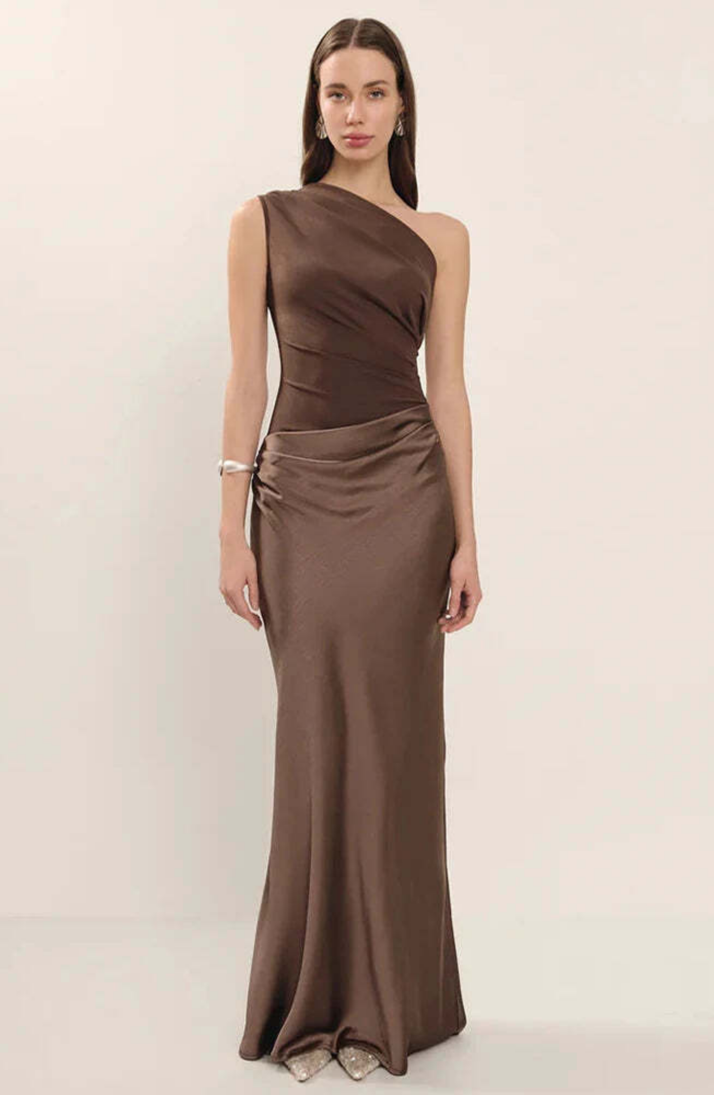 Selina | One-Shoulder Satin Gown