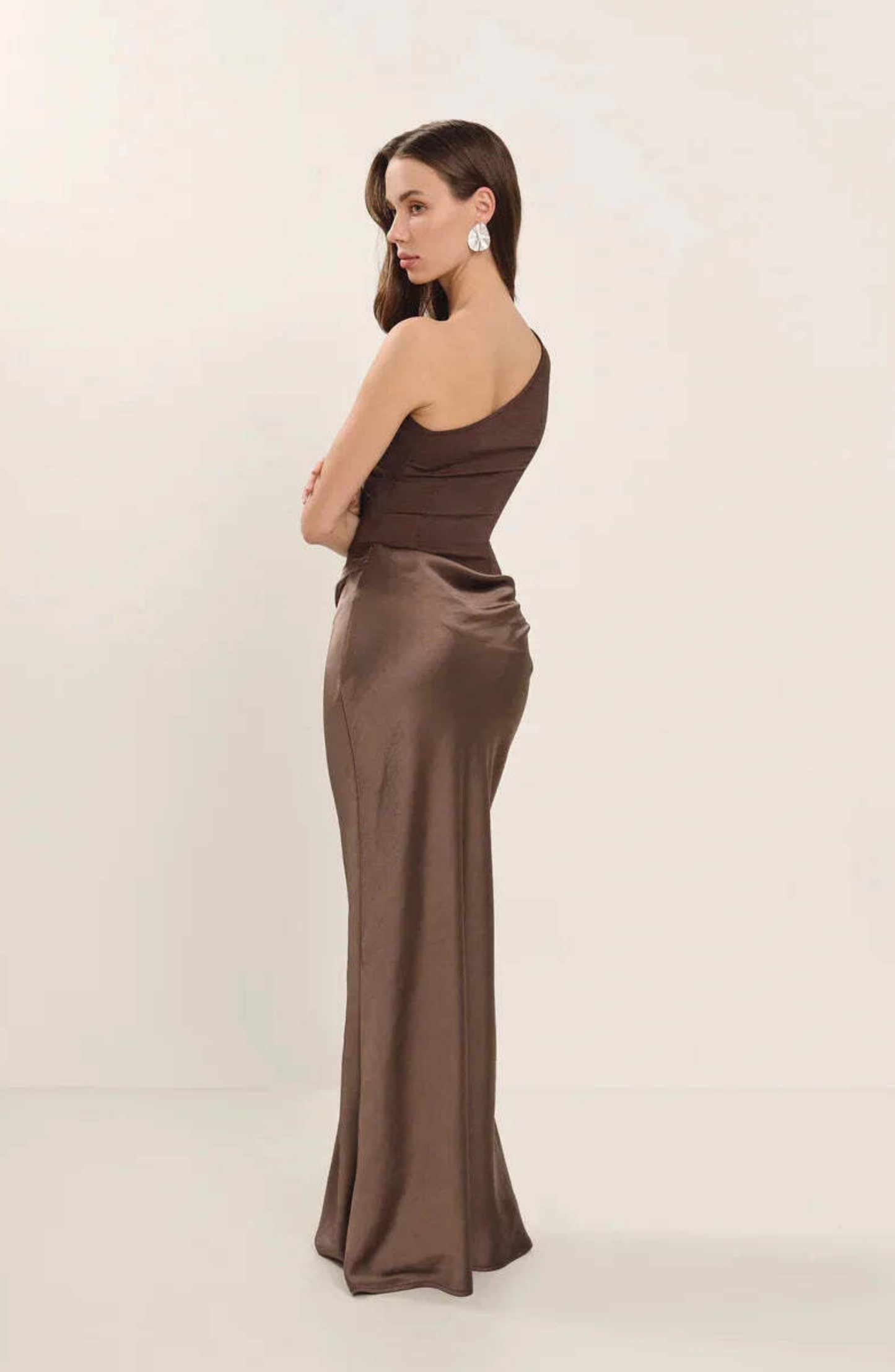 Selina | One-Shoulder Satin Gown