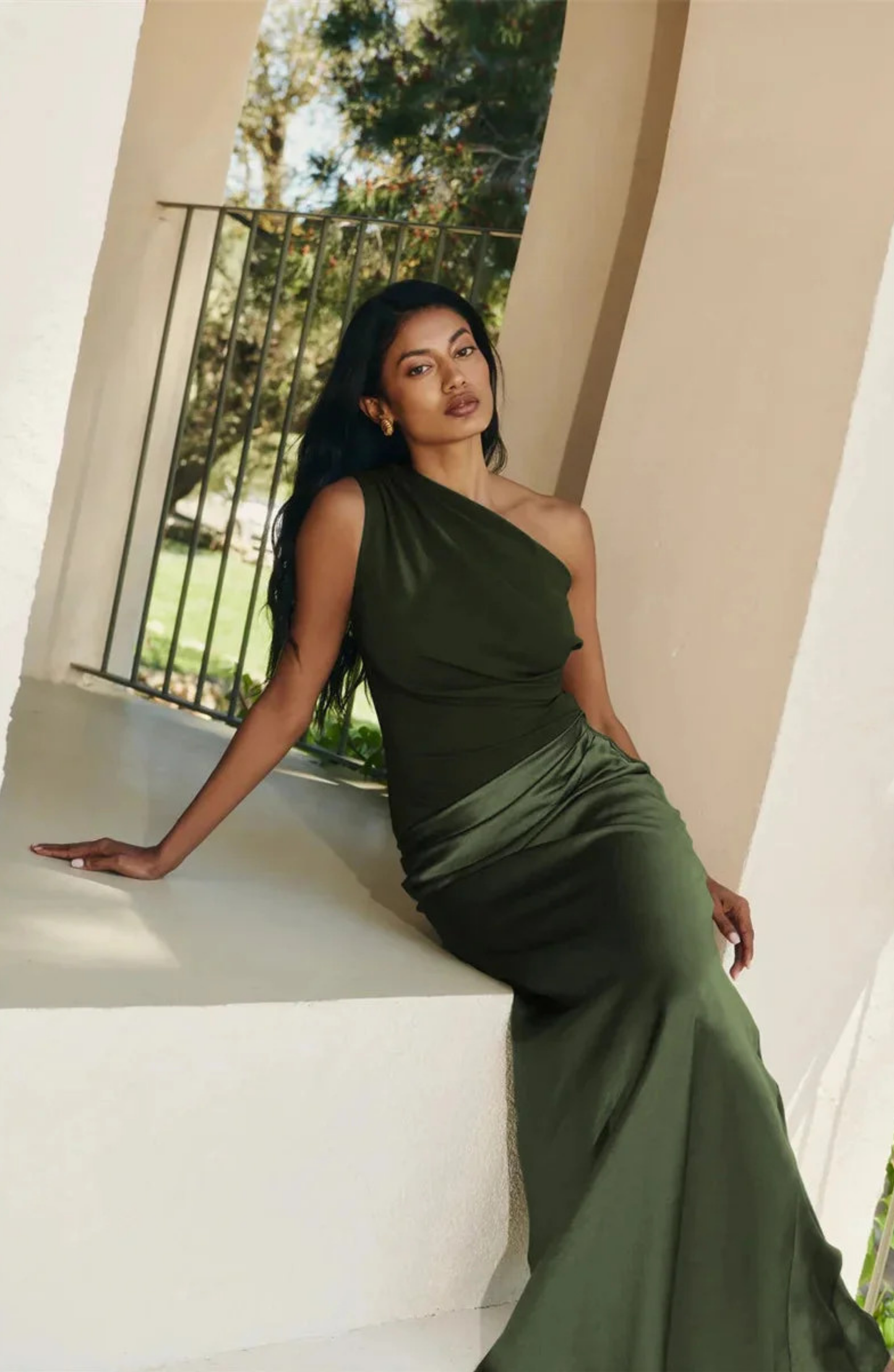 Selina | One-Shoulder Satin Gown